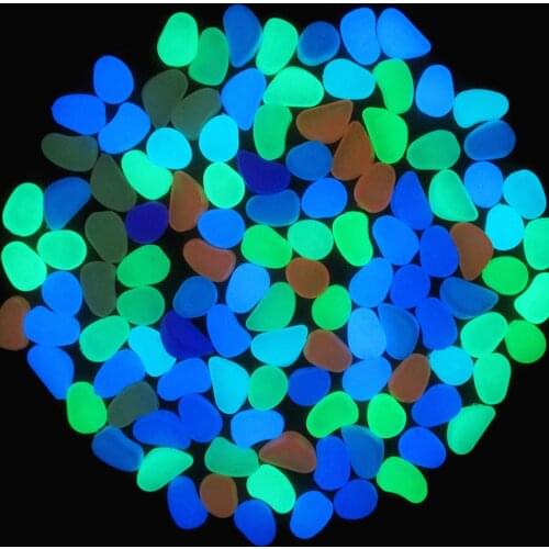 New 50pcs Resin Luminous Stones Fish Tank Aquarium Decor Home Decoration Garden Yard Decor Luminous Stones