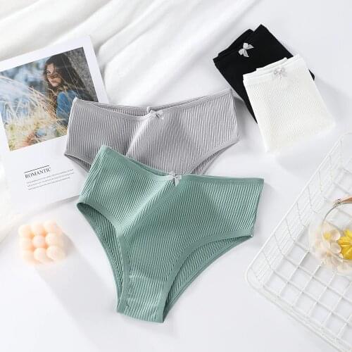 3Pcs Women Cotton Panties Briefs Seamless Underwear Sexy Panties Female Underpants Comfort Intimate Briefs Ladies Sexy Lingerie