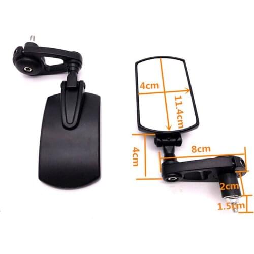 Universal 22mm Motorcycle Mirror Aluminum Black Handle Bar End Rearview Side Mirrors Motor Accessories