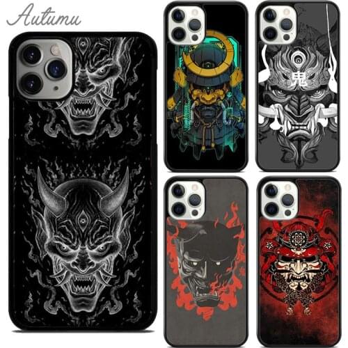 Japanese Hannya Mask Phone Case for iPhone 11 12 Pro Max mini X XR XS SE 2020 5 6S 7 8 Plus Samsung Galaxy S8 S9 S10 Cover shell