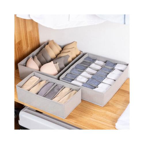 Drawer Organizer Storage Boxes Foldable Bra Underwear Organizer Closet Drawer Divider Ties Socks Shorts Lidded Closet Organizer