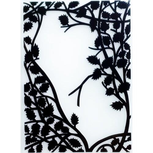 YLEF104 Leaf Frame Plastic Embossing Folder For Scrapbook Stencils DIY Photo Album Cards Making Decoration Scrapbooking Tool New
