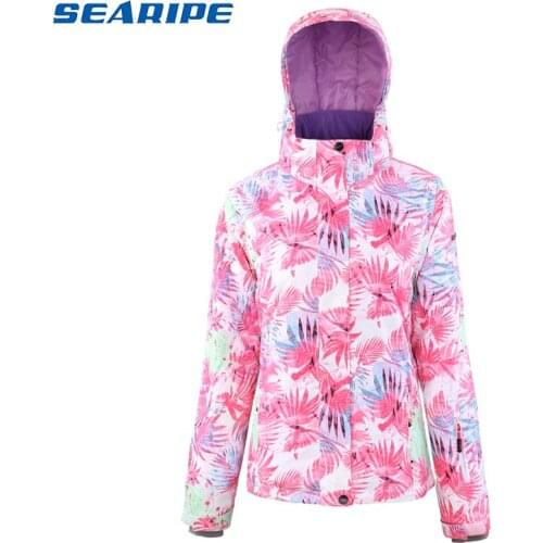 SEARIPE Dot Style Women Ski Jacket Skiing Snowboard Jacket Windproof Waterproof Outdoor Sport Wear Super Warm Thicken Coat 2019