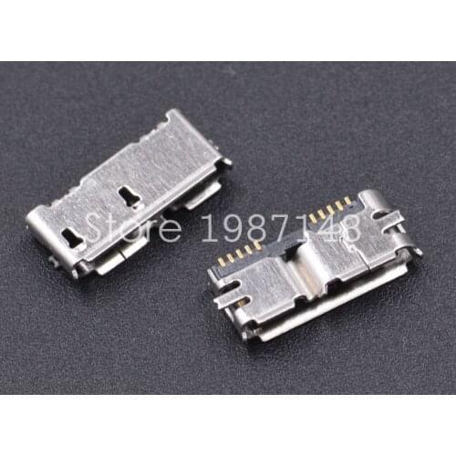 10pcs Micro USB 3.0 B Type SMT Female Socket SMD2 10pin USB Connector for Mobile Hard Disk Drives Data Interface