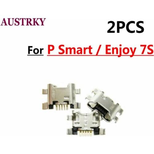 2 x New Micro USB Plug Charging Port Connector Socket For Huawei P Smart / Enjoy 7S