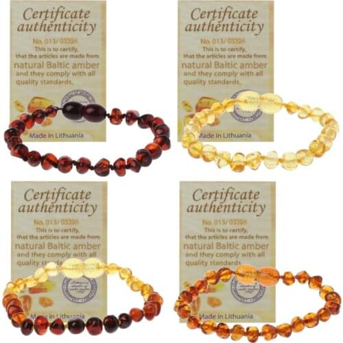 2021 Infant Genuine Baltic Amber Teething Bracelet Raw and Anklet Baby Beads for Teethers AYuguo-baby A11_32