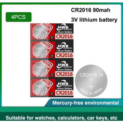 4pc original for maxell cr2016 cr 2016 BR2016 DL2016 LM2016 KCR2016 ECR2016 3v button battery cell battery for watches and toys
