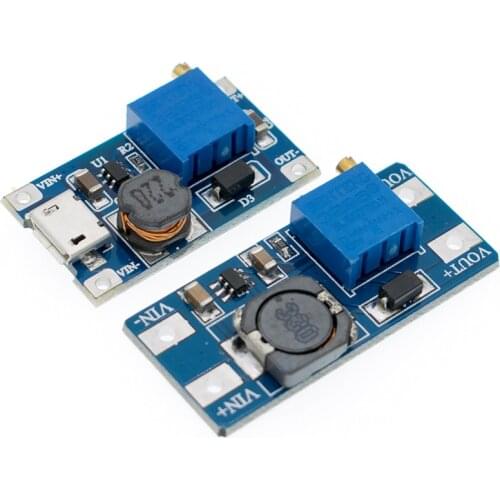 50pcs 1PCS MT3608 2A Max DC-DC Step Up Power Module Booster Power Module 3-5V to 5V/9V/12V/24V