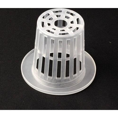 60pcs Dia58.5mm Nursery Environmental Protection Hydroponics Colonization Basket, Flower Fish Tank Colonization Basket