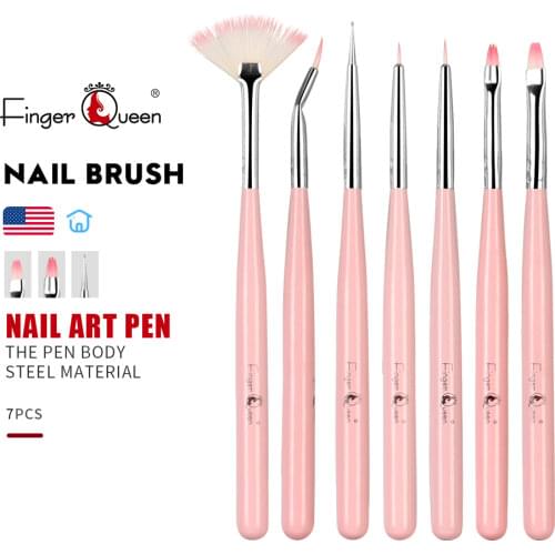 15Pcs Pink Acrylic Handle Nail Brush Set UV Gel Polish Painting Design Drawing Gel Nail Brushes DIY For Manicure Tools Art Pen