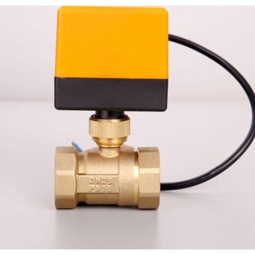 AC220V/24V G1-1/2" BSPP DN40 Brass 2 Way Motorized Ball Valve Electrical Actuator Valve