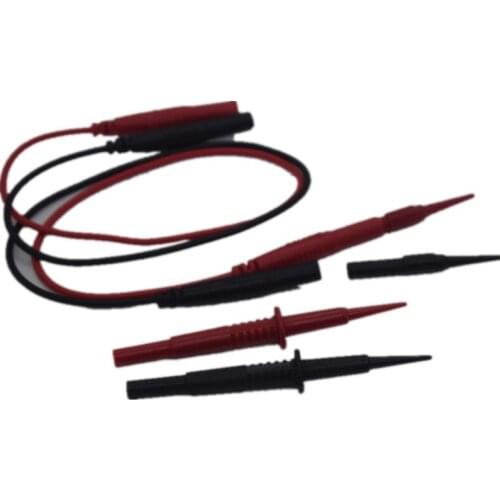 Aidetek multimeter test leads 0.7mm 1mm soft hard needle tip 4 tiny parts TLP20180