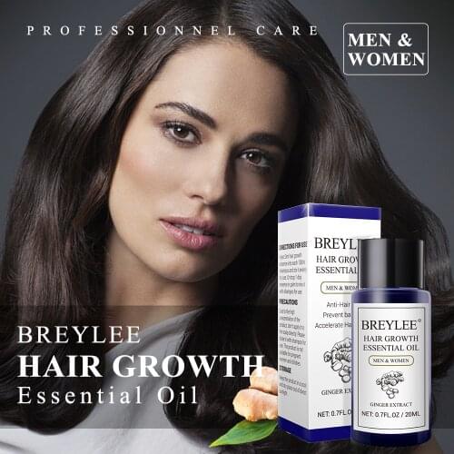 BREYLEE Hair Growth Essential Oil Fast Powerful Prevent Baldness Anti-Hair Loss Natural Essence Fast Powerful Hair Growth Care