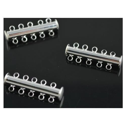 High Quality 5 Rows Necklace Magnetic Clasp Gold Silver Copper Color Plating Clasp 20pc/lot