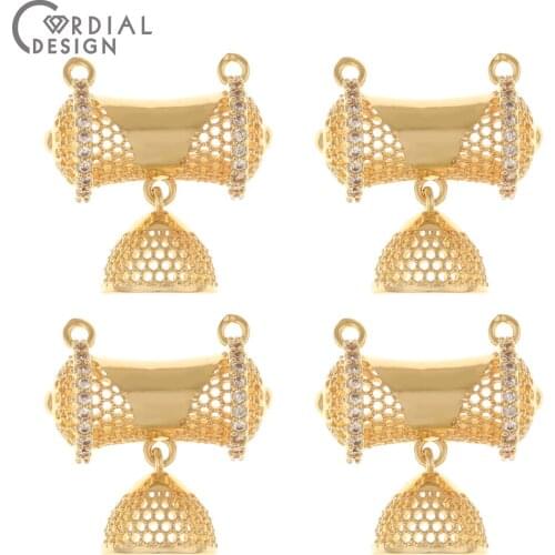 Cordial Design 20Pcs 25*28MM Necklace Making/DIY Pendant/Jewelry Findings & Components/Hand Made/Jewelry Accessories/CZ Charms