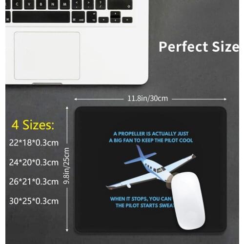 Pilot Meme Mouse Pad DIY Print Pilot Meme Aviation Plane Airplane Propeller Fan Crash Funny Humor Flight