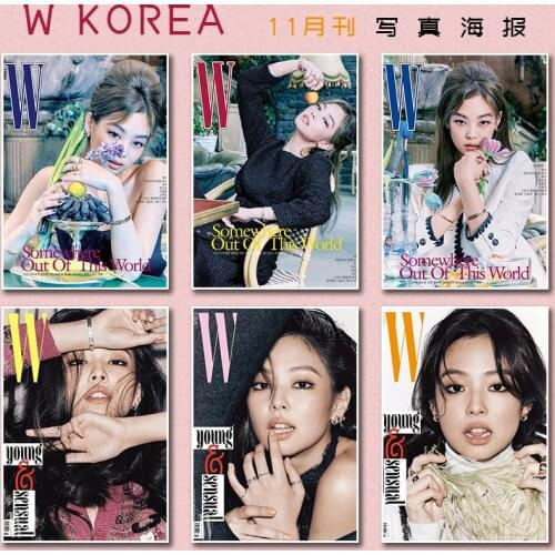 KPOP JENNIE Pink W KOREA Magazine November Issue Trailer Photo Poster Wall Painting Sticker