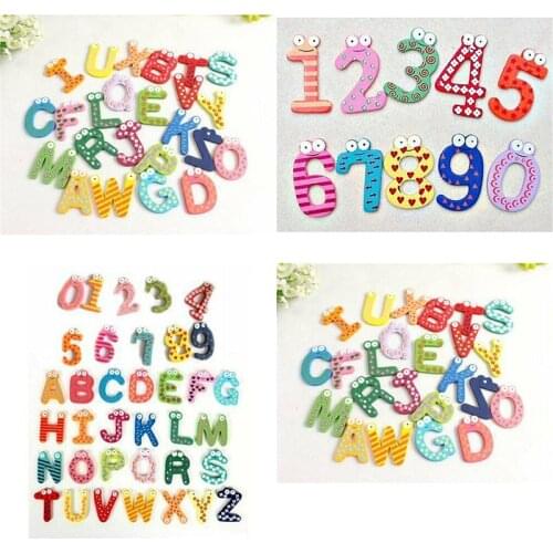 Magnetic Numbers Funky Fun Fridge Magnet Toy Colourful Wooden Alphabet Letters