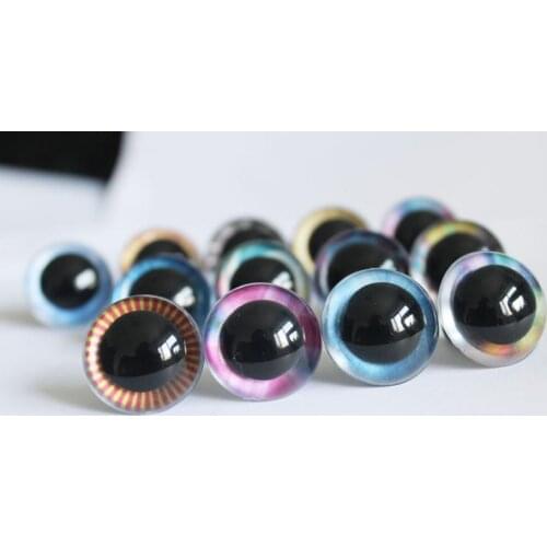 20pcs F13A 9mm 10mm 11mm 12mm tiny round clear toy safety colorful eyes + hard washer for plush doll findings-size option
