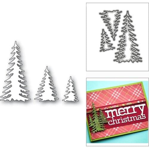 New Winter Christmas Pine Tree Plant 2020 Metal Cutting Dies for DIY Scrapbooking and Card Making Decor Embossing Craft No Stamp