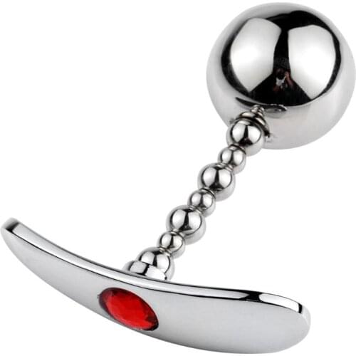 New Metal ANAL Plugs ANAL Sex Toys For Women & Men ANAL Bead ANAL Tube Sex Product SLIVER
