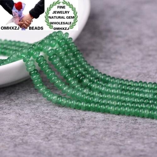 OMHXZJ Wholesale ZB258 2*4mm DIY Bracelet Necklace Jewelry Making Accessories Components Natural Stone Fine Aventurine Cut Beads