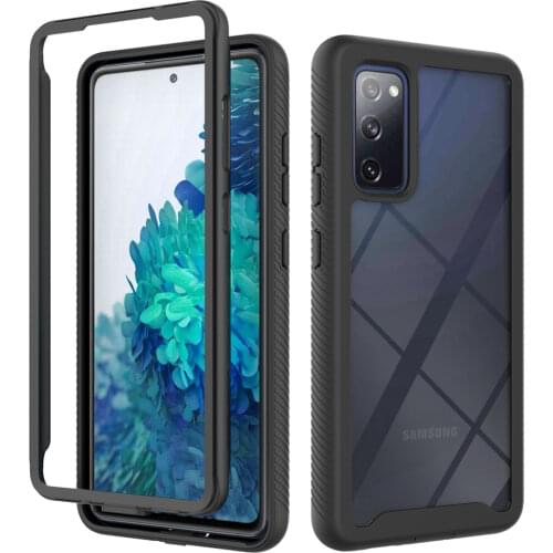 For Samsung S20 FE Case Heavy Duty Shockproof Bumper Back Clear TPU Cover Phone Case for Galaxy Note 10 20 Ultra S9 S10 S20 Plus