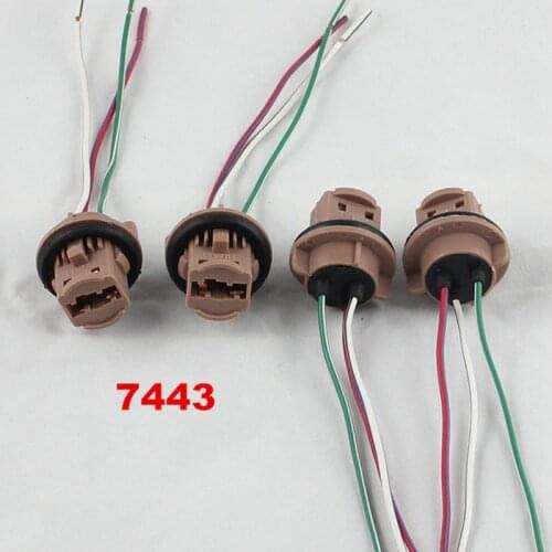 Rockeybright T20 7443 LED Brake Signal Light LED car Adapter 7443 Bulb Socket Turn Signal Light LED T20 lamp holder connector