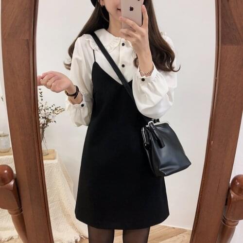 New S XL Spring summer 2 piece suit Sleeveless black Vintage Women Dresses Female Girls Dress suits V neck Robe Femme Vestido