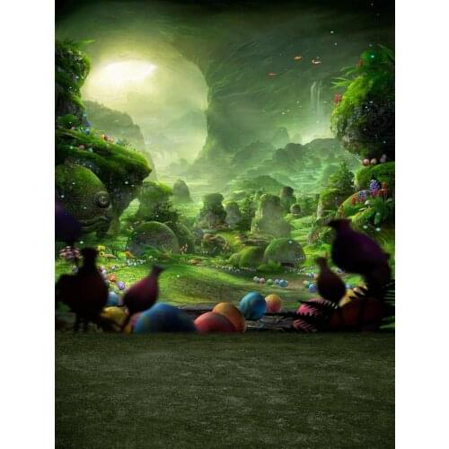 Fairyland Easter photo backgrounds vinyl cartoon valley photography backdrops for photographer studio props photophone S-1853