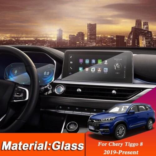 Car Styling Dashboard GPS Navigation Screen Glass Protective Film Sticker For Chery Tiggo 8 2019-Present Control of LCD Screen