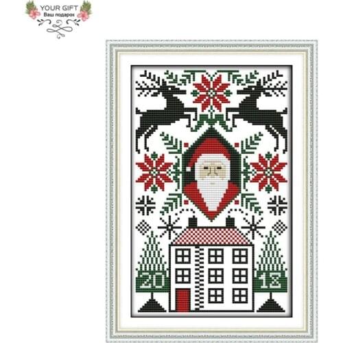 Your Gift RA110 14CT 11CT Counted and Stamped Home Decor Santa Claus Needlework Needlepoint Embroidery DIY Cross Stitch kits