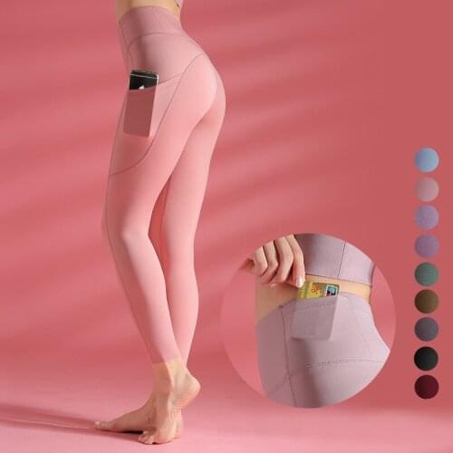 Women Sports Leggings Fitness High Waist Yoga Elasticity Running Tights Athletic Stretch Workout Training Pants With Pockets