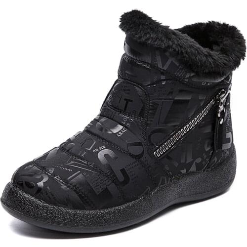 Winter Women Boots Waterproof Snow Boots Warm Plush Winter Boots For Women Ankle Botas Mujer Female Winter Shoes Woman Plus Size