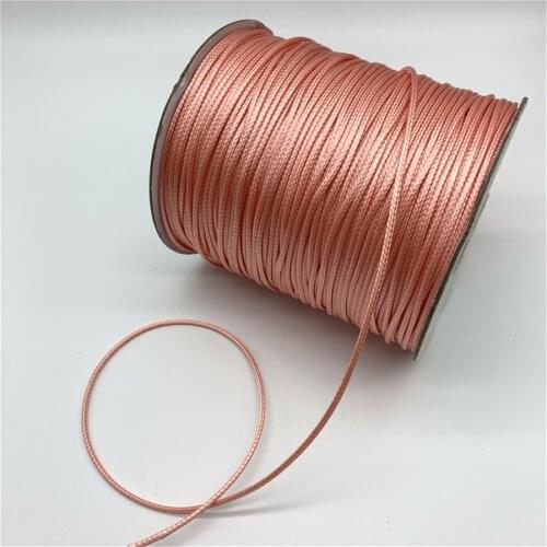 0.5mm 0.8mm 1mm 1.5mm 2mm Light pink Waxed Cotton Cord Waxed Thread Cord String Strap Necklace Rope For Jewelry Making