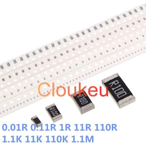 0201 0402 0603 0805 1206 1210 1812 2010 2512 1% 5% Chip Resistance 0.01R 0.11R 1R 11R 110R 1.1K 11K 110K 1.1M Ohm