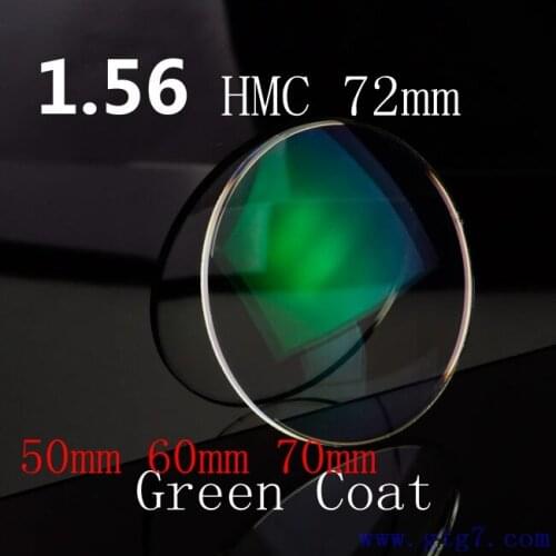 1.2.3stock lens 1.56 (50mm 60mm 70mm) single vision HMC middle index myopia optical Resin lenses