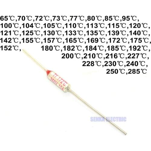 100pcs/lot Temperature Thermal Metal Cutoff Fuses 265-285C 250V 10A Electric Rice Cooker Parts Fuse RY TF