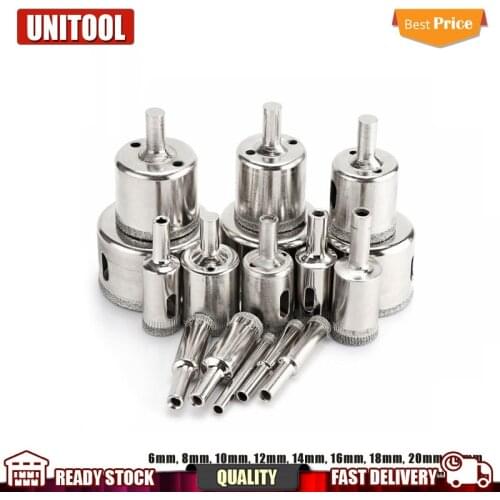 16Pcs 6-50mm hole saw Diamond Drill Bit Set 6-50mm Glass Tile Hollow Core Extractor Remover Too hole saw concrete