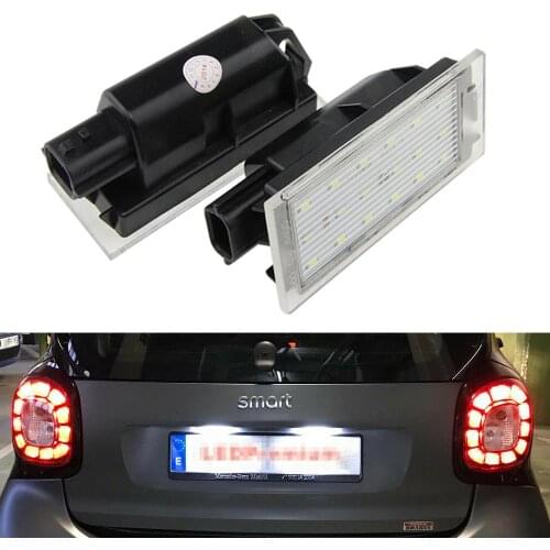 2Pcs Car LED Number License Plate Light For Smart Fortwo Forfour 453 For Benz Citan W415 Tag Lamp OEM #4159062300