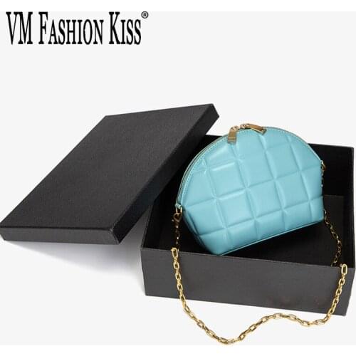 2020 retro check pattern shell bag ladies chain mini crossbody bags for women designer bag High-quality leather shoulder bag