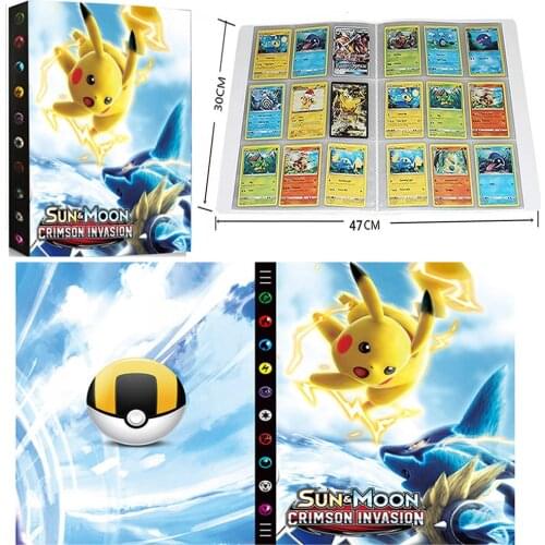 432Pcs 9 Pocket Album Pokemon Card Book Cartoon Pikachu Playing Game Map Card Holder Folder Collection Loaded List Kids Toy Gift