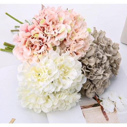 5pcs/lot Pink Silk Rose Peony Flowers decoration Bridal Bouquet for Wedding Home DIY Decoration Cheap fake flower decoration