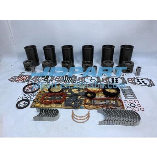 6D140 liner kit with piston kit full gasket kit main engine bearings For komatsu