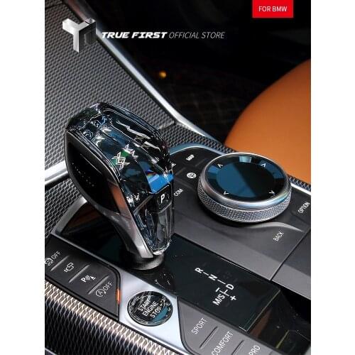 Car Accessories Crystal Gear Shift Knob and Multimedia Knob and Start-stop Button Set For BMW X7 G07 2019-2021