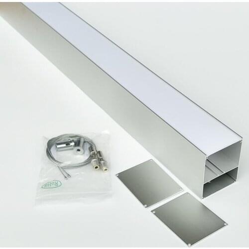 Free shipping 1.8m/pcs 10pcs/lot Commercial Lights Super Bright Suspended Light Fixture Big Size Pendant Aluminium Profile