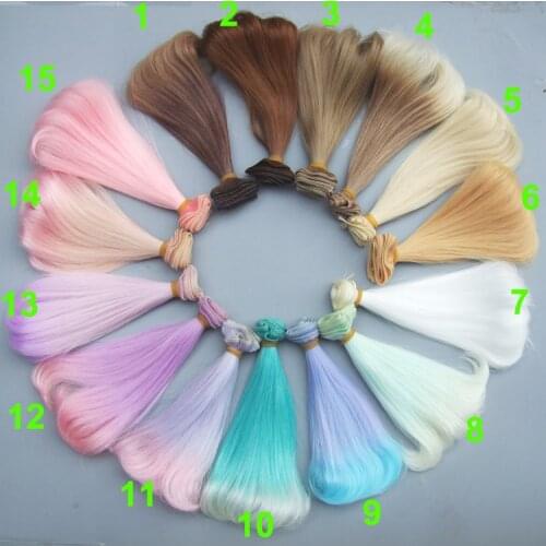 Free shipping 1 piece 15 cm curly doll hair 1/3 /1/4 1/6 Bjd curly BJD wigs SD Russian handmade cloth Doll hair