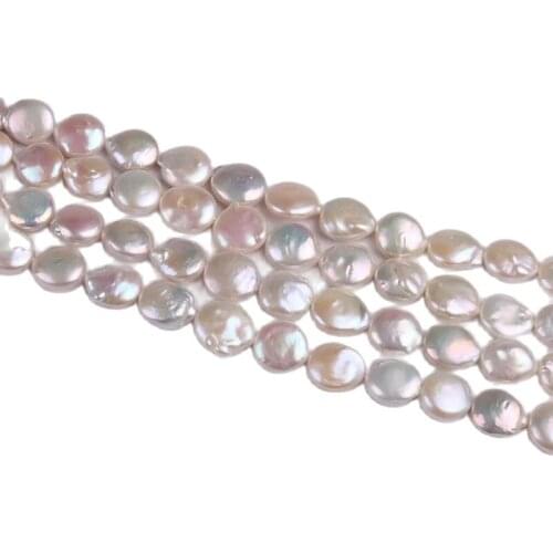MADALENA SARARA 13-14mm AA Freshwater Pearl Coin Shape Beaded Strand Without Clasp For Diy Jewelry Making