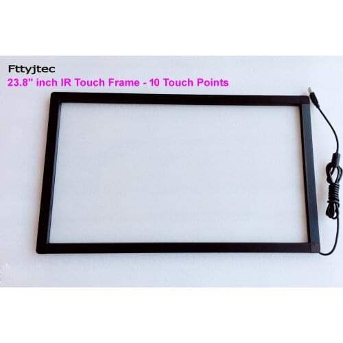 Fast shipping! Fttyjtec 23.8 Inches 10 Touch Points 16:9 Ratio IR Touch Frame Panel Plug & Play (with Glass)