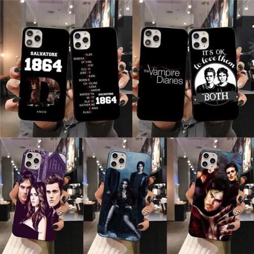 The Vampire Diaries Stefan Damon Salvatore Phone Case For iphone 12 11 Pro Max Mini XS Max 8 7 6 6S Plus X 5S SE 2020 XR cover